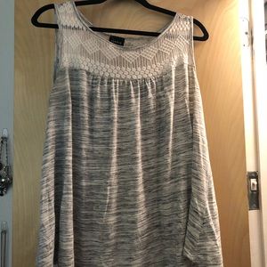 Grey and White Tank with adorable detail